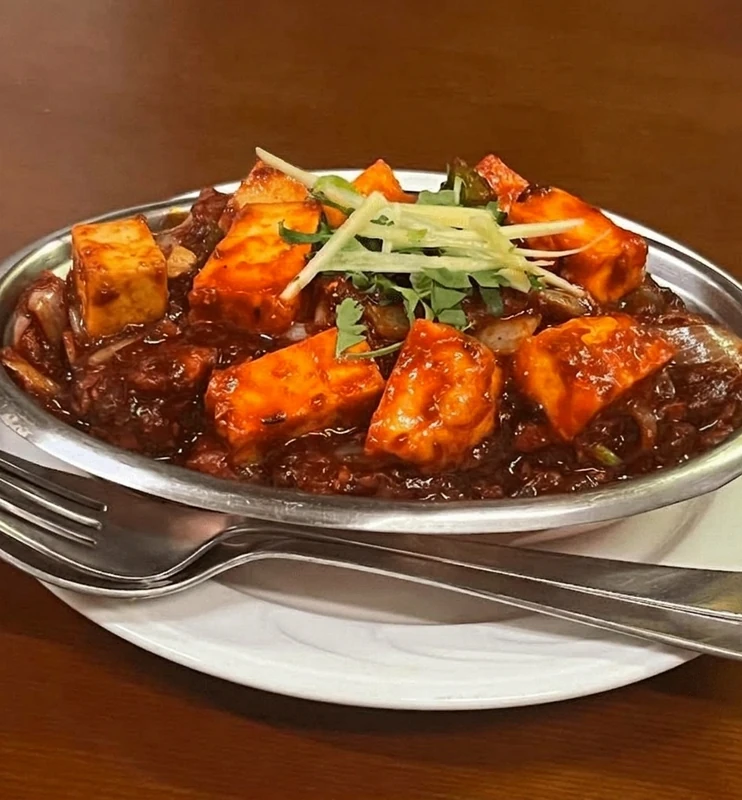 Chilli Paneer with peppers and onions at Sagarmatha Curry Palace, Hamilton